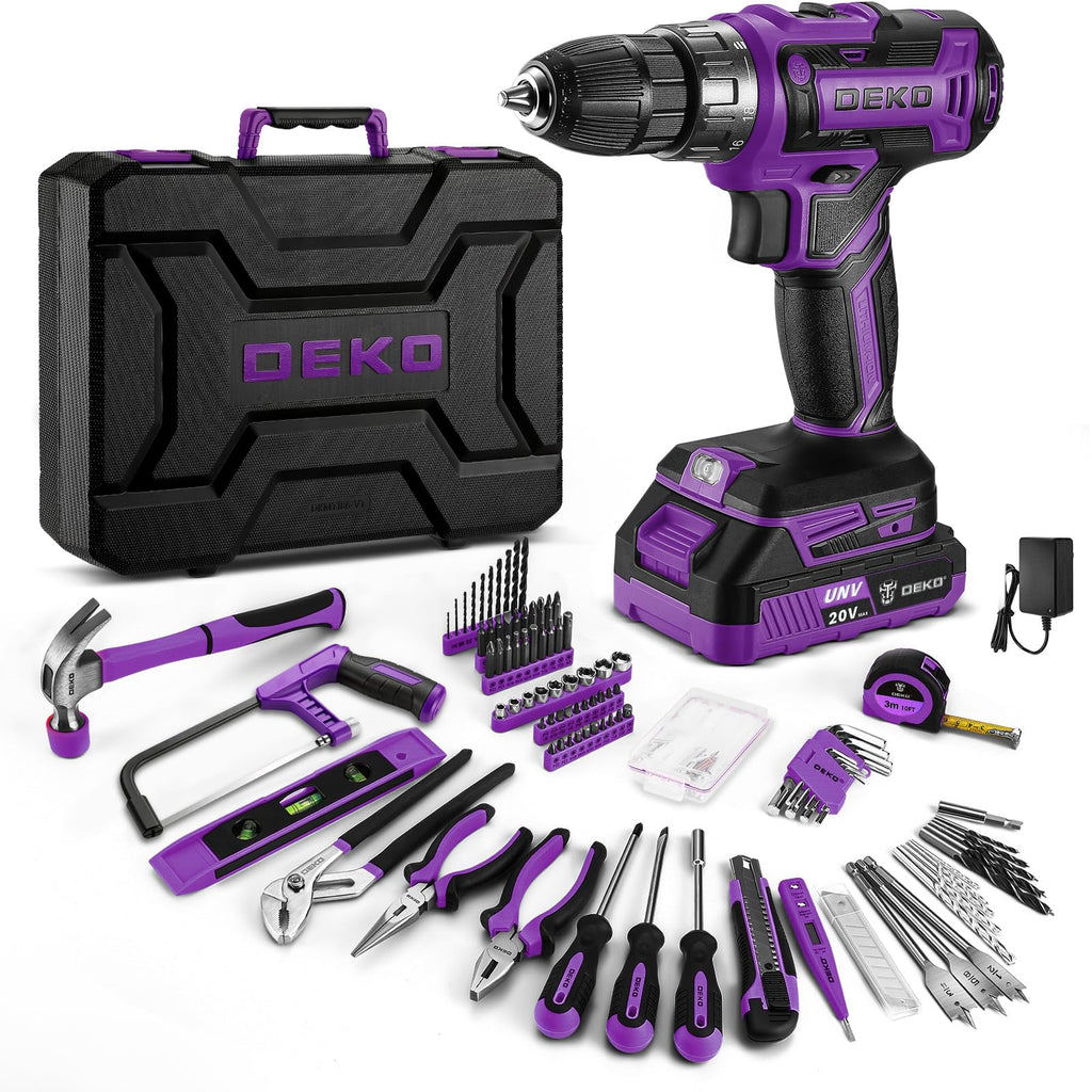 20V Cordless Power Drill Tool Kit Set with Battery E338776