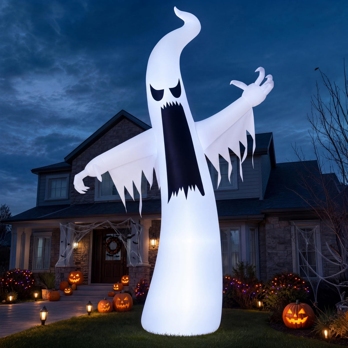 12 FT Inflatable Ghost Outdoor Decoration with LEDs B32486