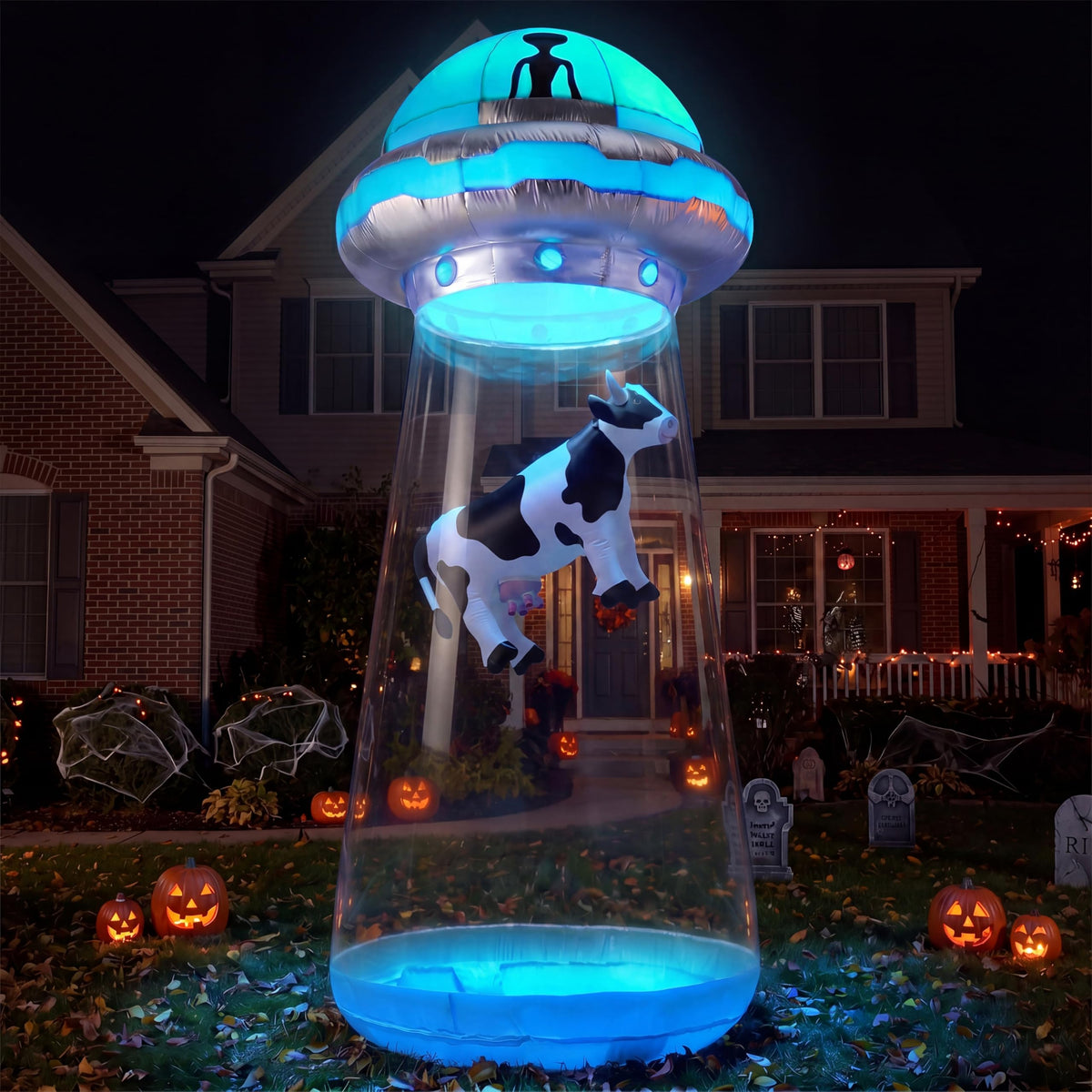 9 FT Tall Inflatable UFO Outdoor Decoration with LEDs R453