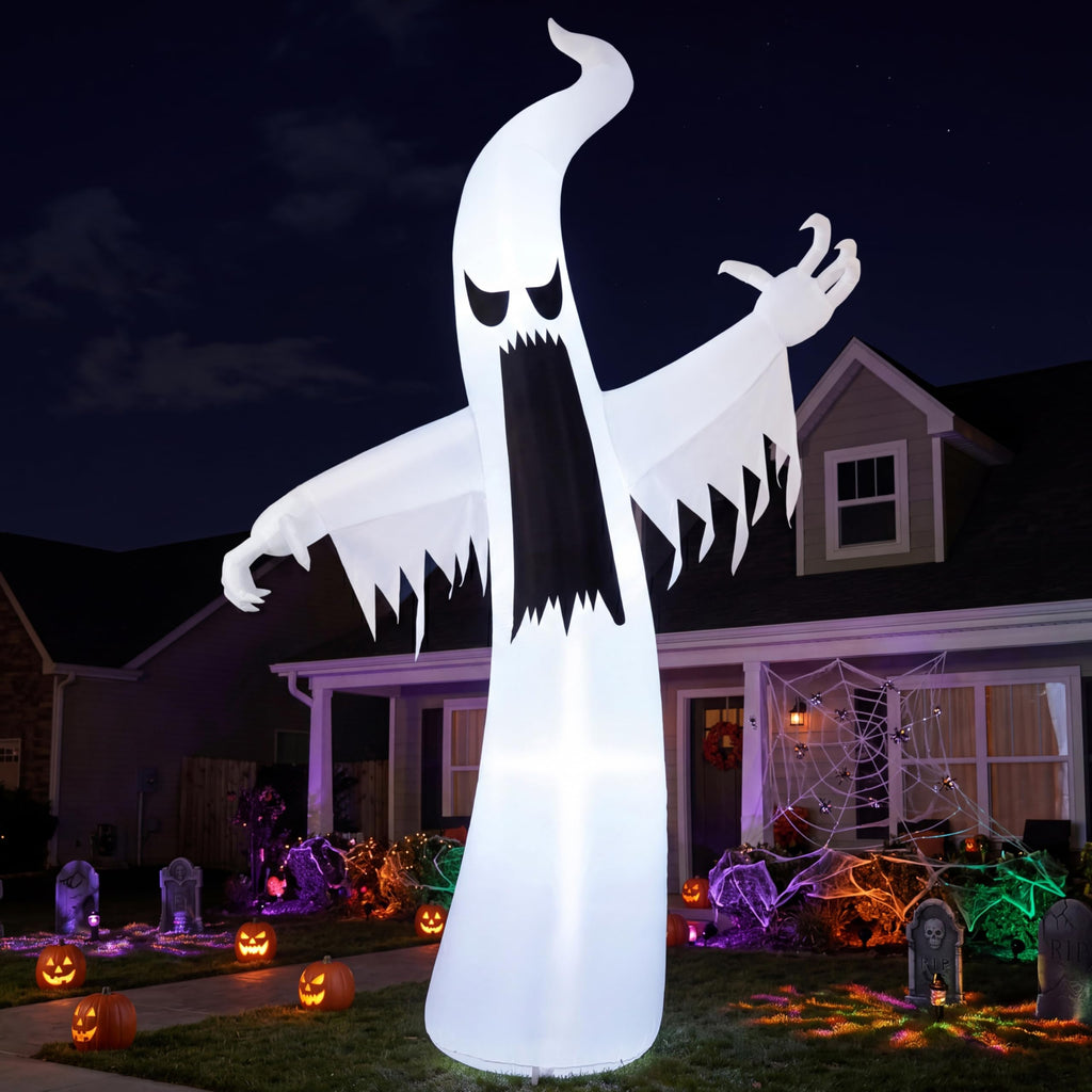 12 FT Inflatable Ghost Outdoor Decoration with LEDs B32486