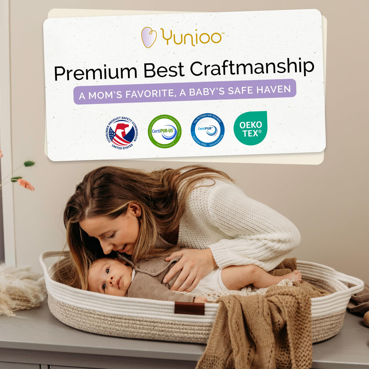 Baby Changing Basket, Portable Diaper Changing Pad O6244