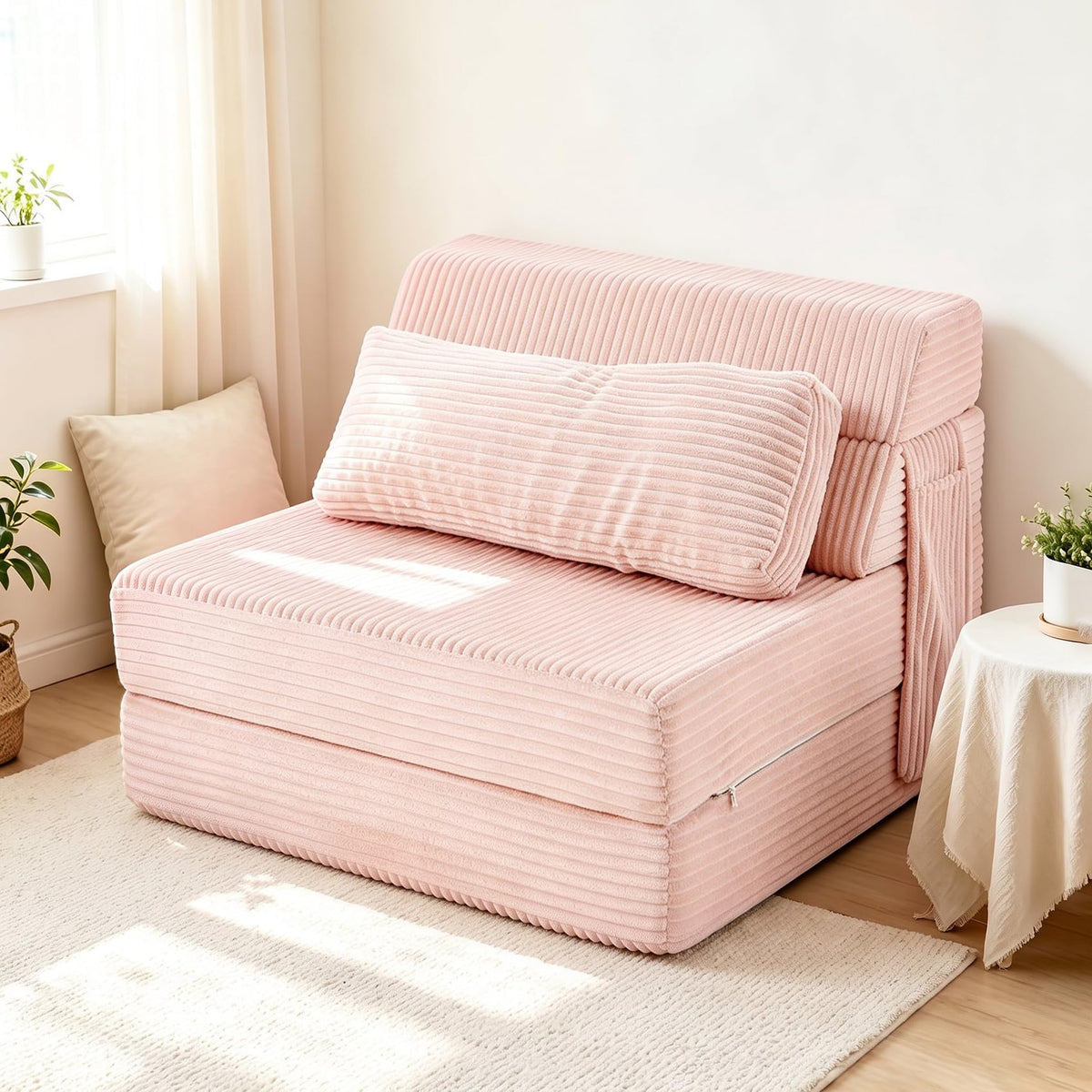 Pink Convertible Folding Sofa T83306