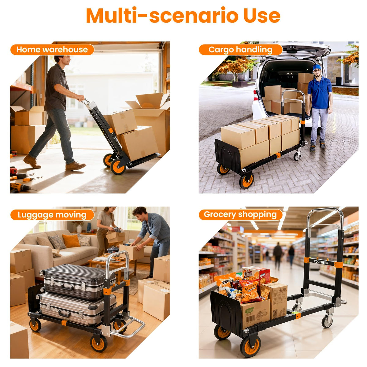 Folding Hand Truck Orange O76236