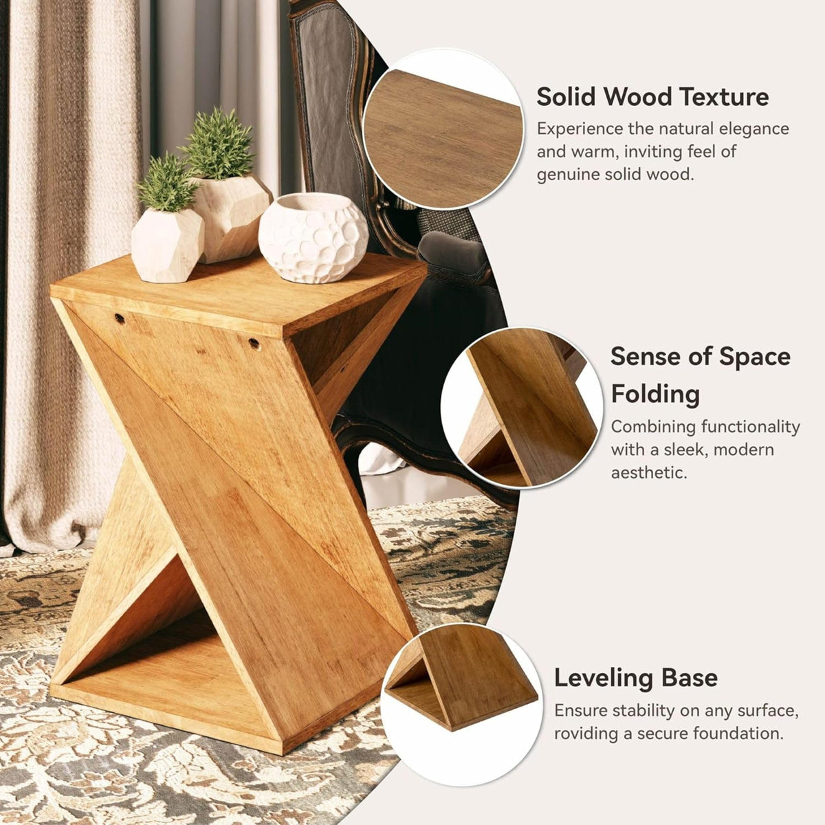 Rustic Farmhouse End Tables Set of 2 T9393