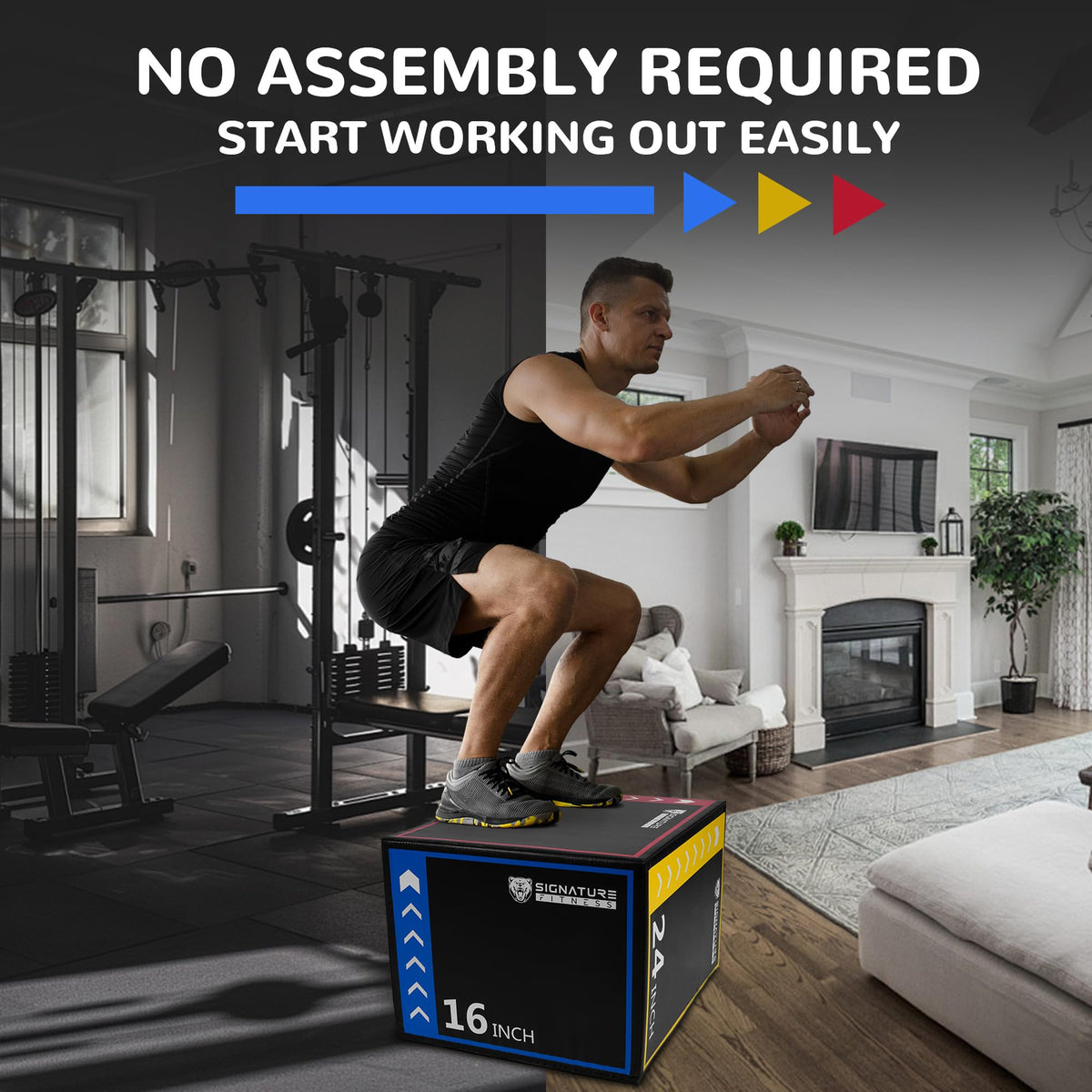 3-in-1 Plyometric Box with Anti Slip Surface I2484