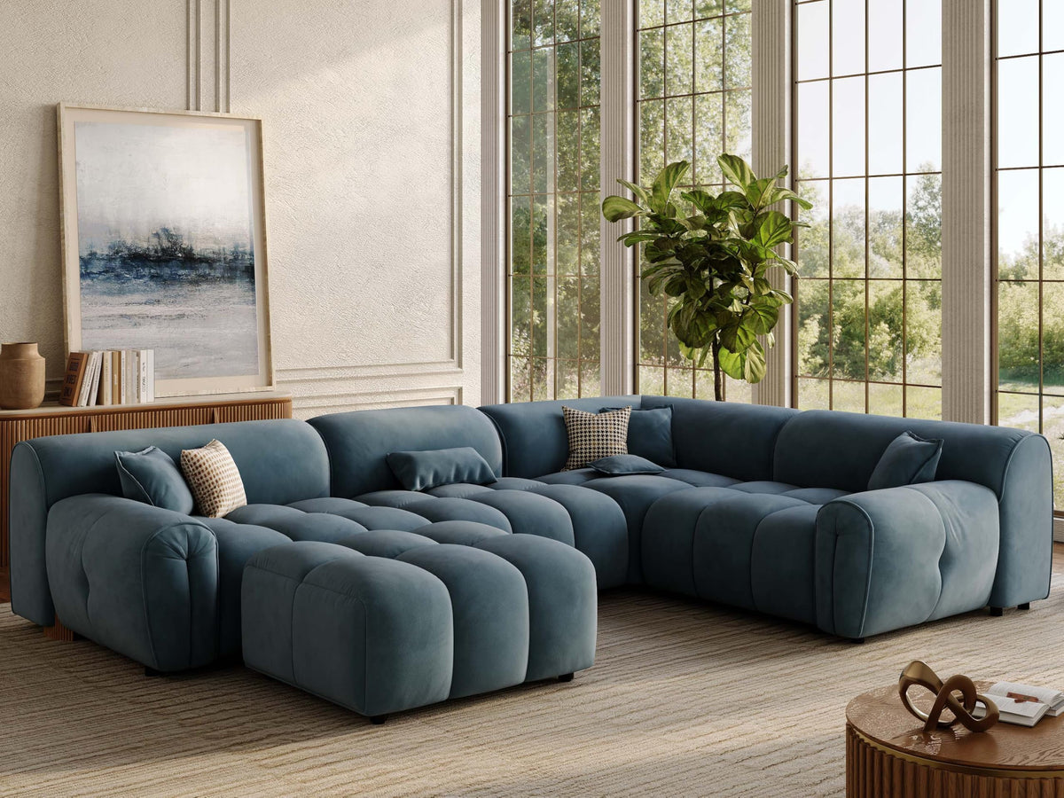 Oversized U-Shaped Sectional Sofa with Ottoman P5392